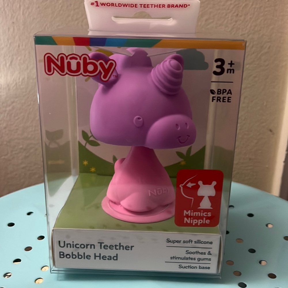 Bobble Teether Toy - Unicorn